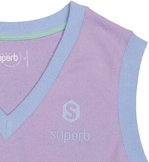 Be Happy RSC-S2101 Dames V-hals mouwloze top Lila