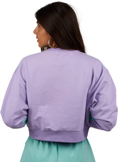 Be Happy RSC-S2102 dames sweatshirt met korte mouwen en ronde hals Lila