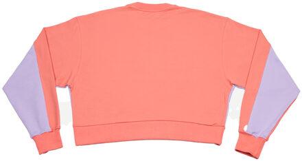 Be Happy RSC-S2102 dames sweatshirt met korte mouwen en ronde hals Lila