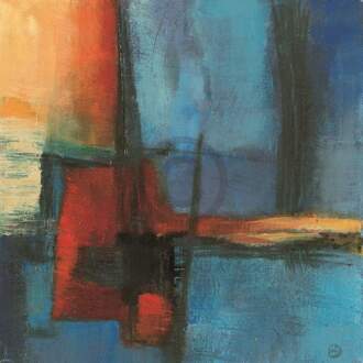 Bea Danckaert - Abstract Night Kunstdruk 30x30cm