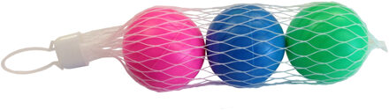 Beach Ball ballen - set van 3x stuks - gekleurd - 5 cm - rubber