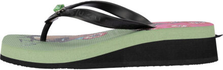 Beach printed claudia mid heel groen - maat 39-40