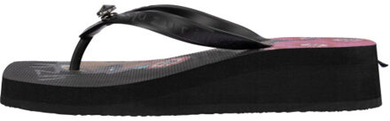 Beach printed claudia mid heel zwart - maat 39-40