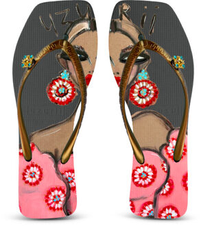 Beach printed claudia zwart - maat 37-38