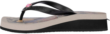 Beach printed stella mid heel taupe - 39-40