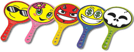 Beachballset met gezicht verschillende