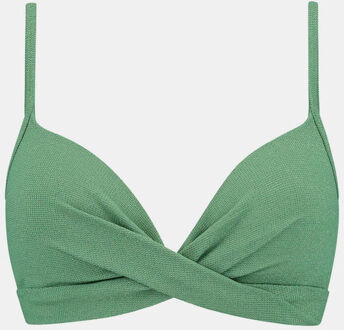 Beachlife 106B - Green Shimmer Padded Wired Top Bikini Top Dames Groen - 40B
