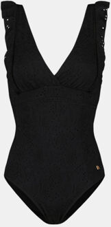 Beachlife Black Embroidery Padded Badpak Zwart - 38B