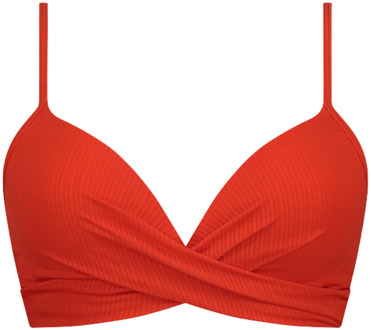 Beachlife Fiery red twist bikinitop Rood - 40C