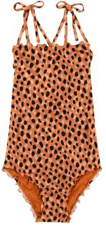 Beachlife Leopard Spots Badpak Meisjes 128 Bruin dessin