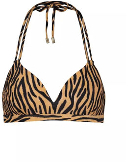 Beachlife soft zebra halter bikinitop - Zwart - 40B