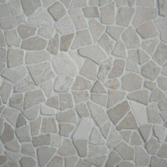 Beachstone mozaiek 29,4x29,4 cm prijs is per vel, creme