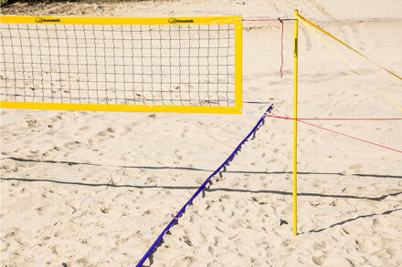 Beachvolleybal Net Pro Beach vaste opstelling Geel - 8,5 meter net