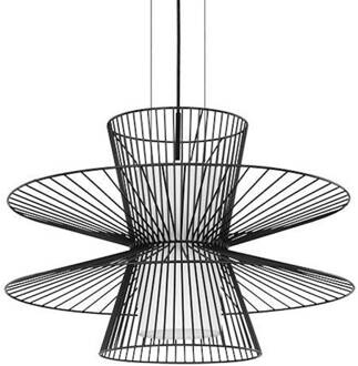 Beacon hanglamp Dulverton Ø 58 cm zwart metaal glas zwart, wit