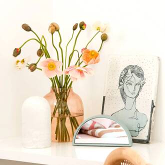 Beacon tafellamp Panton, wit albast steen, hoogte 17,5 cm