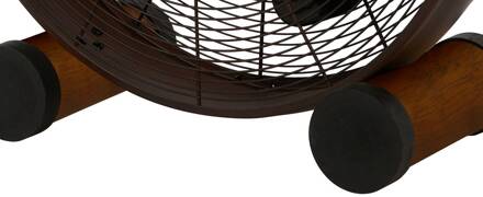 Beacon tafelventilator Breeze brons/walnoot, Ø 41 cm, stil brons geolied, walnoot