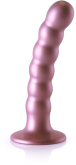 Beaded Silicone G-Spot Dildo - 5'' / 13 cm - Roségoud