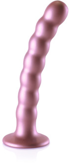 Beaded Silicone G-Spot Dildo - 6.5'' / 16,5 cm - Rosé Goud