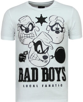 Beagle Boys - Coole T shirt Mannen - 6319W - Wit - Maten: M