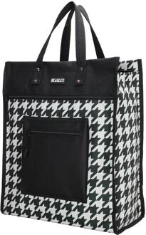 Beagles boodschappentas pied-de-poule zwart