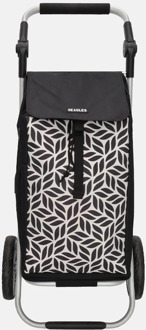 Beagles boodschappentrolley zwart-wit bloem Zwart multi - No Size