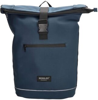 Beagles Originals Rolltop Rugtas Waterproof 15.6" blauw - H 56 x B 40 x D 13 cm