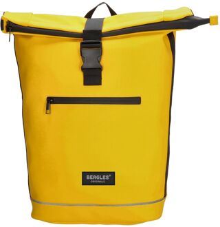 Beagles Originals Rolltop Rugtas Waterproof 15.6" geel - H 56 x B 40 x D 13 cm