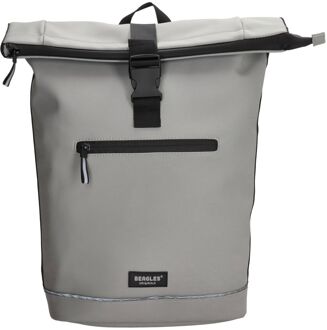 Beagles Originals Rolltop Rugtas Waterproof 15.6" licht grijs - H 56 x B 40 x D 13 cm