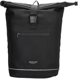 Beagles Originals Rolltop Rugtas Waterproof 15.6" zwart - H 56 x B 40 x D 13 cm