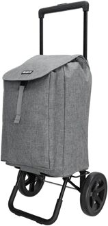 Beagles Shop & Go Cartease Boodschappentrolley donkergrijs - H 100 x B 43 x D 40 cm