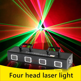 Beam Line Scan Red Green Blue Pink Laser Disco Lazer 4 Lens Bar DJ Laser Disco Good Use For Home Party KTV Night CLub Bar