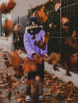 Beanie fluffy knit voor meisjes in de kleur Blauw - 50