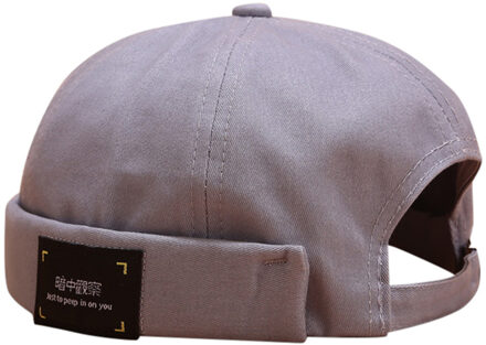 Beanie Mannen Vrouwen Hoed Cap Casual Docker Sailor Monteur Brimless Effen Kleur Hoed Winter Hoeden Voor Vrouwen Mannen Gorros Mujer invierno Grijs