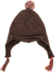 Beanie met kwastje 17I31402 baby Bruin