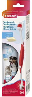 Beaphar Combi-pack - Tandenborstel en Tandpasta - Hond - Wit