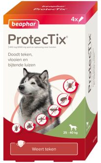 Beaphar ProtecTix Hond 25-40kg Pipetten - Teken en vlooiendruppels - 25-40 kg - 4 stuks