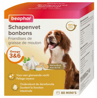 Beaphar Schapenvet Bonbons Knoflook Mini's hondensnack