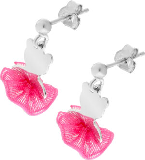 'Bear Bow' Kinder 925 Sterling Zilveren Oorbellen - Zilver ZO-7132 - One Size