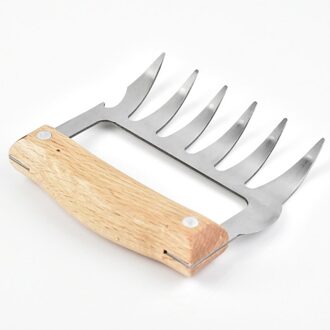 Bear Claw Vorm Vlees Shredder Vork Rvs Bbq Barbecue Shredder Tool Cut Kip Eend Turkije Stabilizer Pull Shred Vork 2