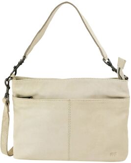 Bear Design Angelica Shoulderbag feather handtas dames Beige - H 24.5 x B 30.5 x D 9 cm