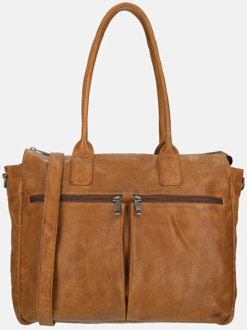 Bear Design Business Schoudertas Binni met Laptopvak 17'' Cognac