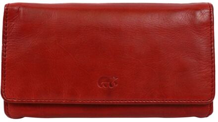 Bear Design Cow Lavato Leren Dames Portemonnee - Rood
