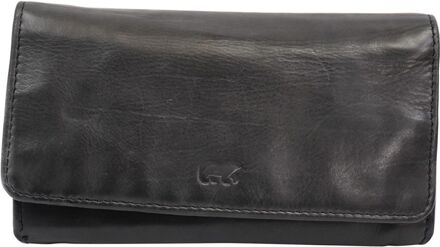 Bear Design Cow Lavato Leren Dames Portemonnee - Zwart