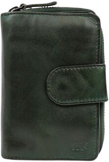 Bear Design Cow Lavato Wallet CL13550 green dames portemonnee Groen - H 15.5 x B 9 x D 3 cm