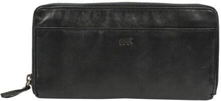 Bear Design Cow Lavato Wallet CL15882 black dames portemonnee Zwart - H 10 x B 19.5 x D 2 cm