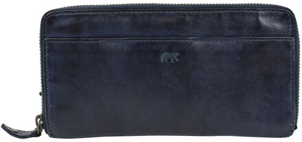 Bear Design Cow Lavato Wallet CL15882 blue dames portemonnee Blauw - H 10 x B 19.5 x D 2 cm