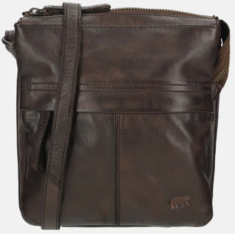 Bear Design crossbody tas brown Donkerbruin