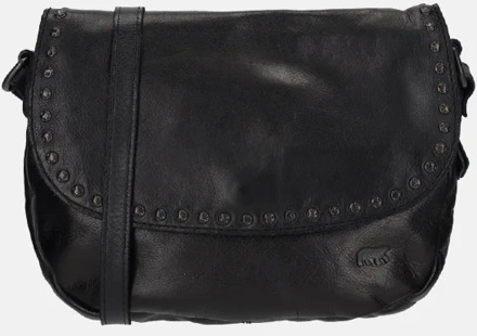 Bear Design crossbody tas studs black Zwart