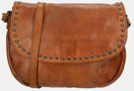 Bear Design crossbody tas studs cognac