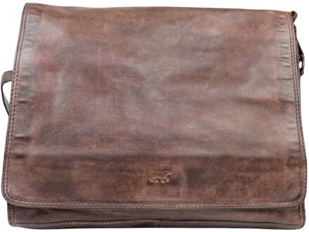 Bear Design Hanna Leren Overslagtas / Schoudertas - Bruin